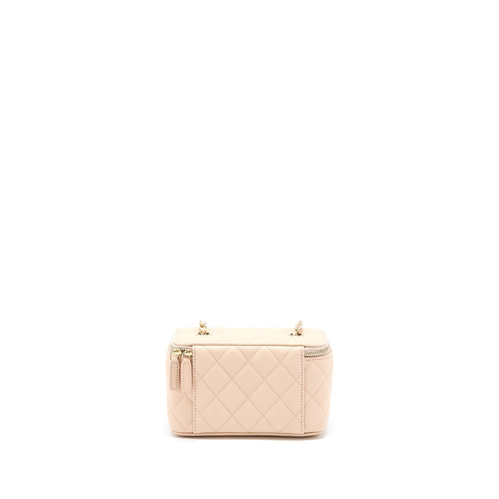 CHANEL LONG VANITY CASE CAVIAR LIGHT PINK LGHW