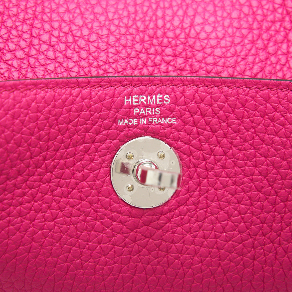 HERMES MINI LINDY ROSE SHOCKING SHW