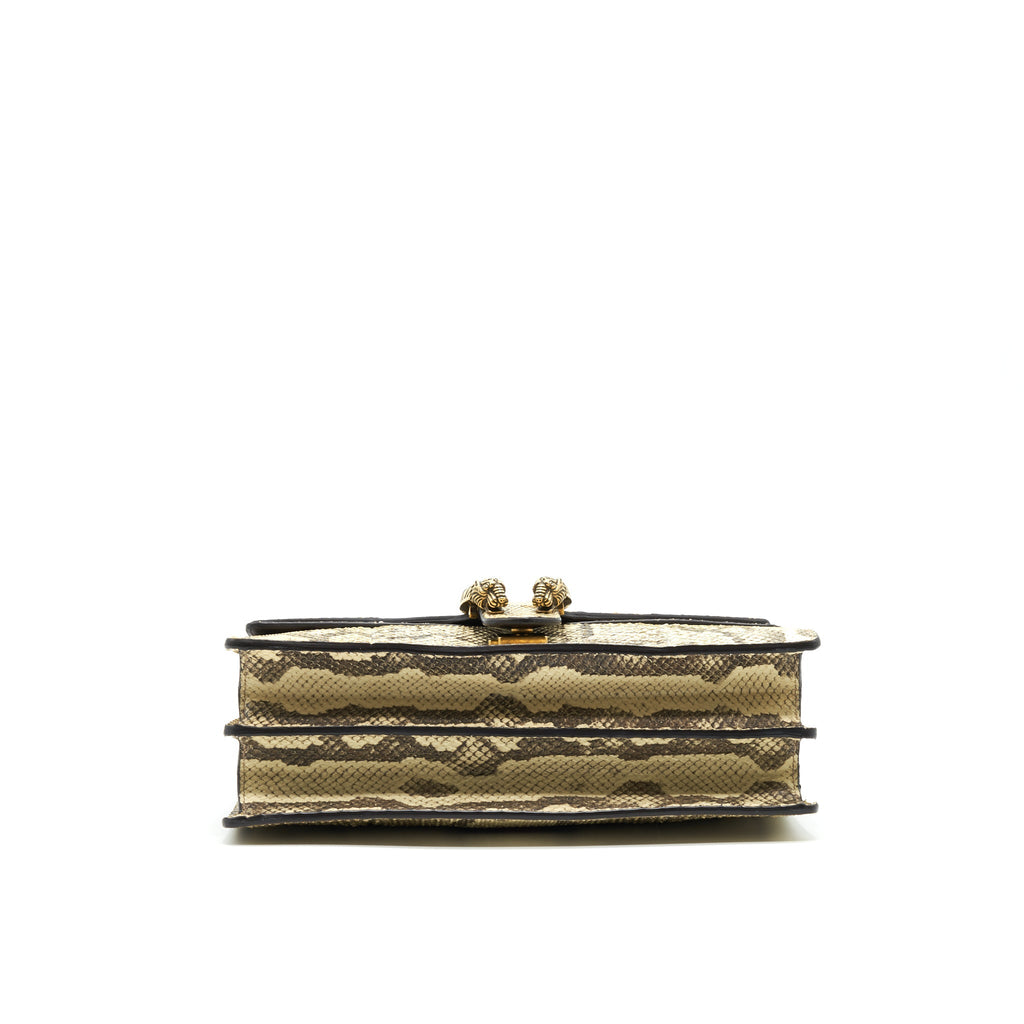 GUCCI DIONYSUS PYTHON MEDIUM SHOULDER BAG IN BEIGE