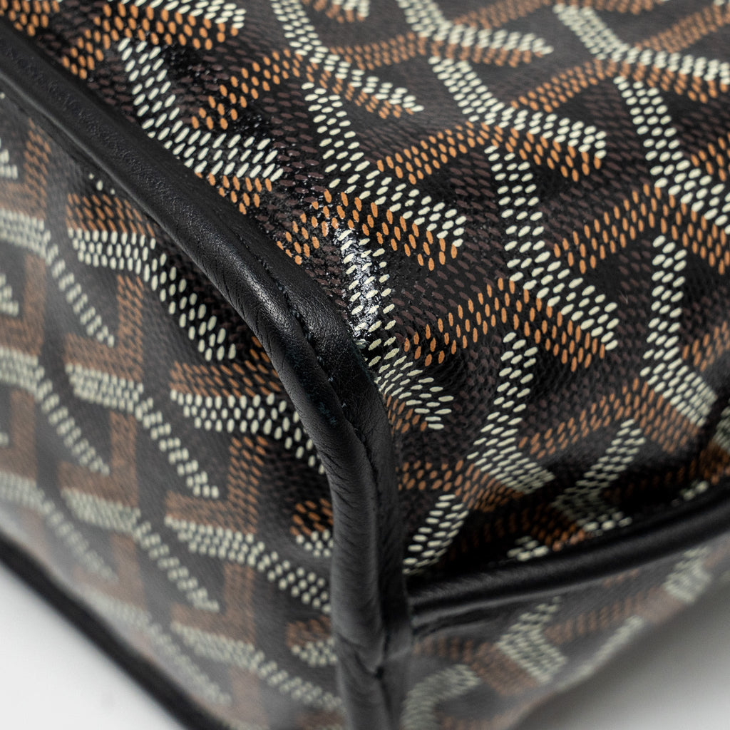 GOYARD MINI ANJOU TOTE GOYARDINE CANVAS / CALFSKIN BLACK SHW