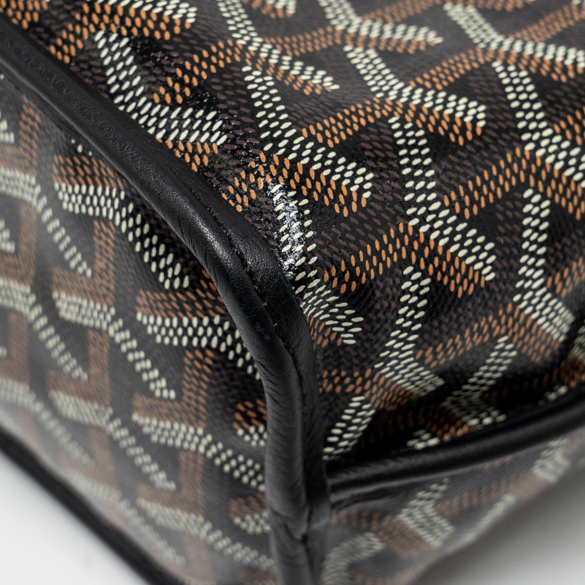 GOYARD MINI ANJOU TOTE GOYARDINE CANVAS / CALFSKIN BLACK SHW