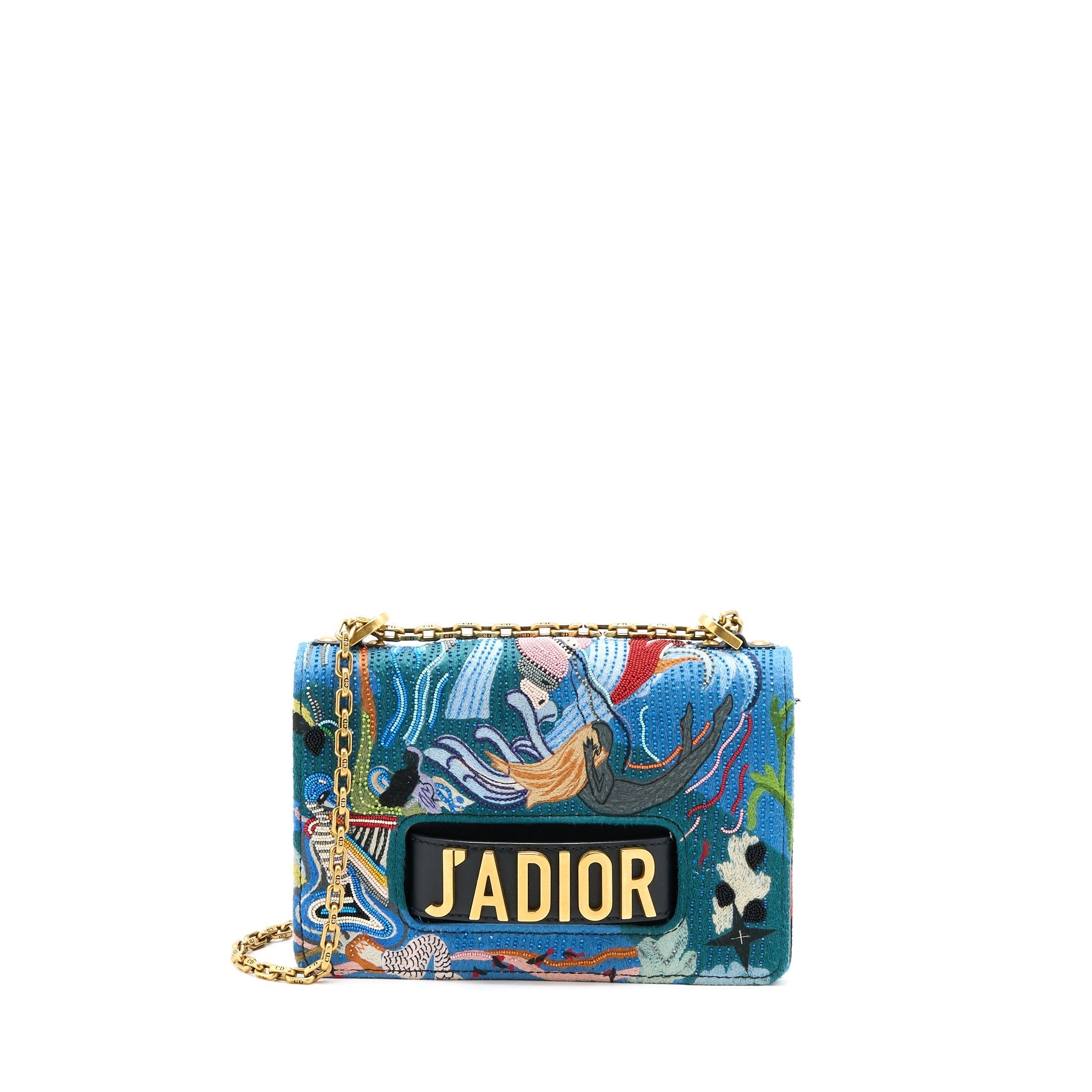 DIOR J’ADIOR FLAP BAG EMBROIDERY / CALFSKIN MULTICOLOURED GHW
