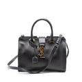 SAINT LAURENT CABAS TOTE CALFSKIN BLACK GHW