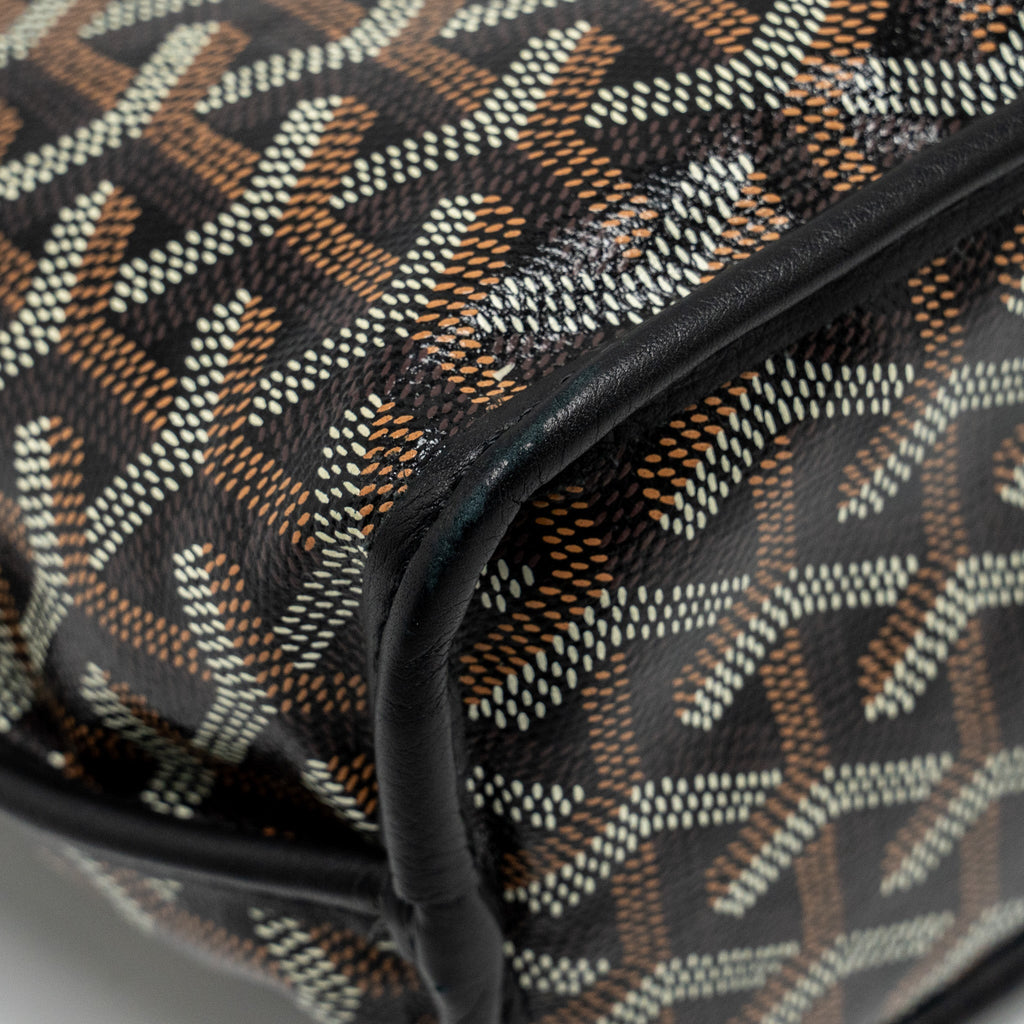 GOYARD MINI ANJOU TOTE GOYARDINE CANVAS / CALFSKIN BLACK SHW