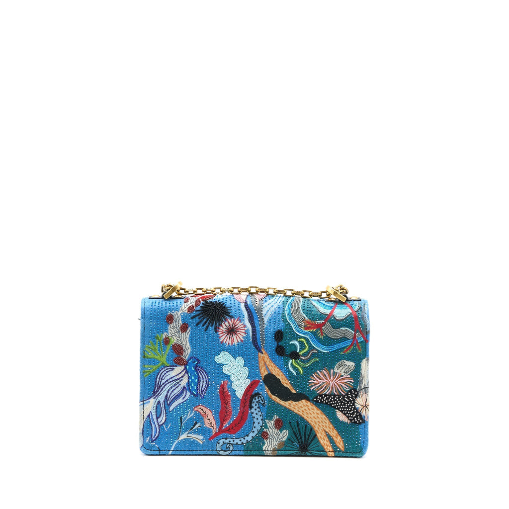 DIOR J’ADIOR FLAP BAG EMBROIDERY / CALFSKIN MULTICOLOURED GHW