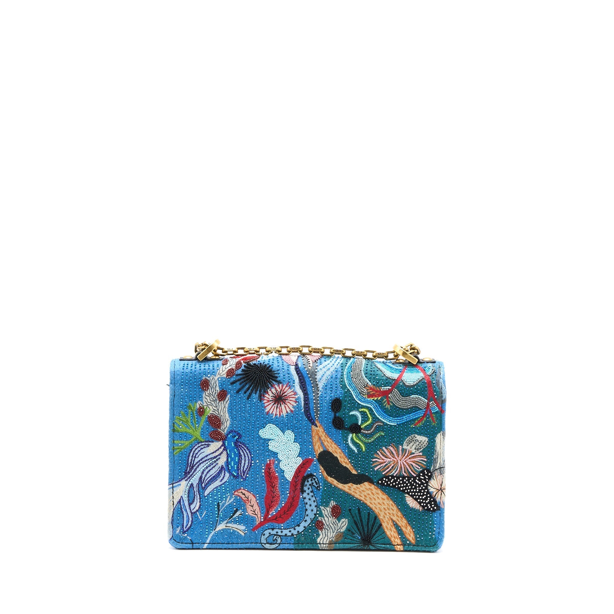 DIOR J’ADIOR FLAP BAG EMBROIDERY / CALFSKIN MULTICOLOURED GHW