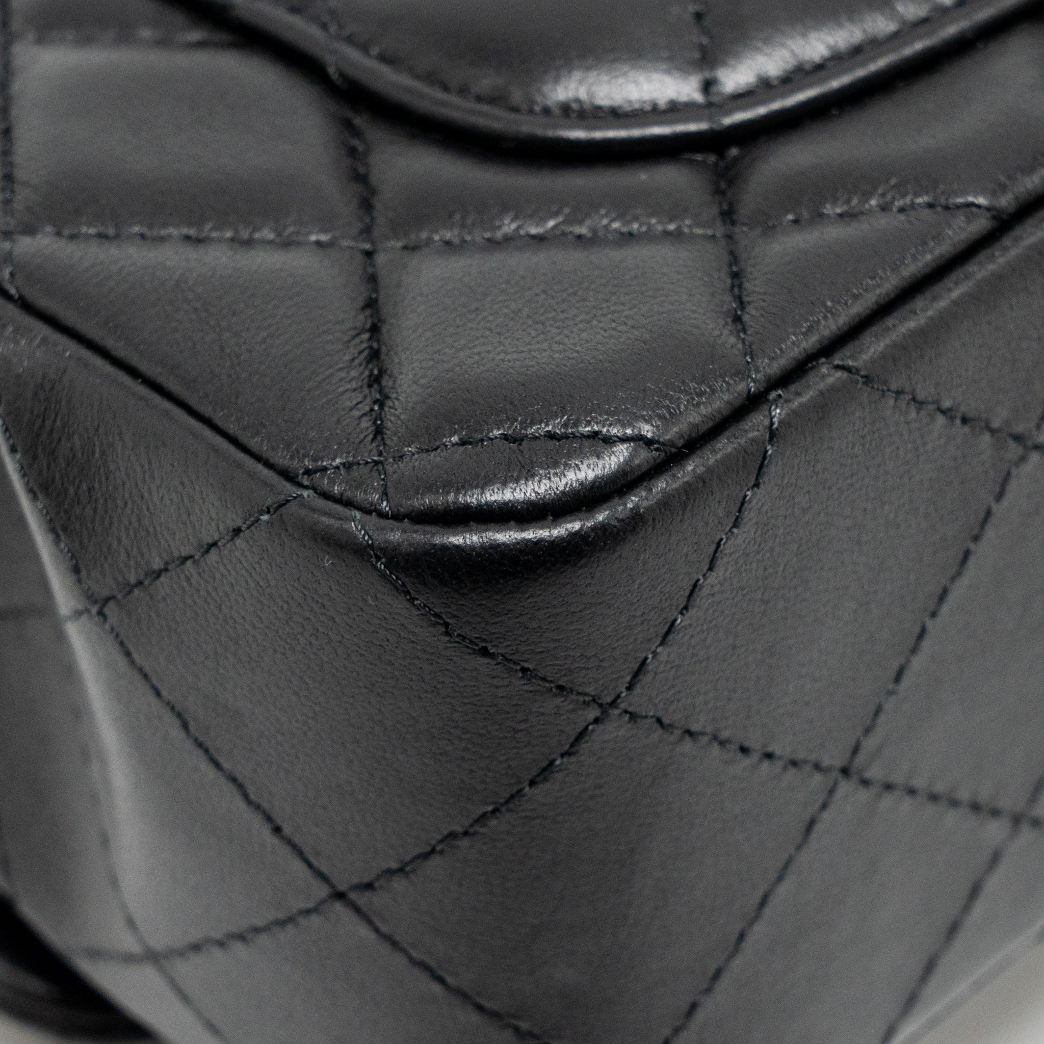 CHANEL MINI RECTANGULAR FLAP BAG LAMBSKIN BLACK RGHW (MICROCHIP)