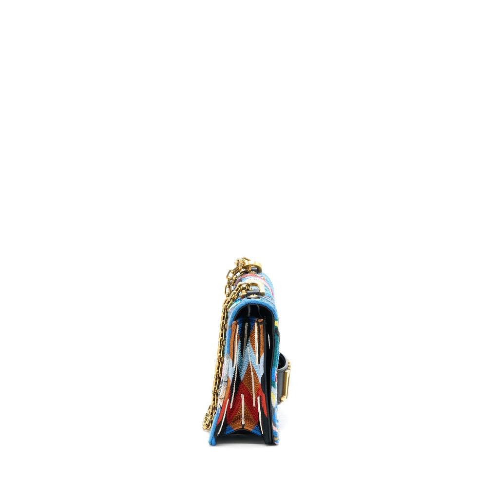 DIOR J’ADIOR FLAP BAG EMBROIDERY / CALFSKIN MULTICOLOURED GHW