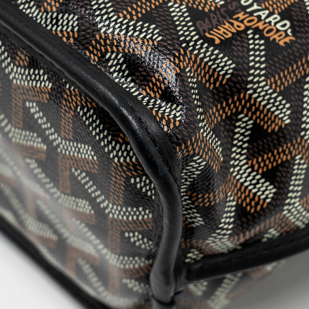 GOYARD MINI ANJOU TOTE GOYARDINE CANVAS / CALFSKIN BLACK SHW