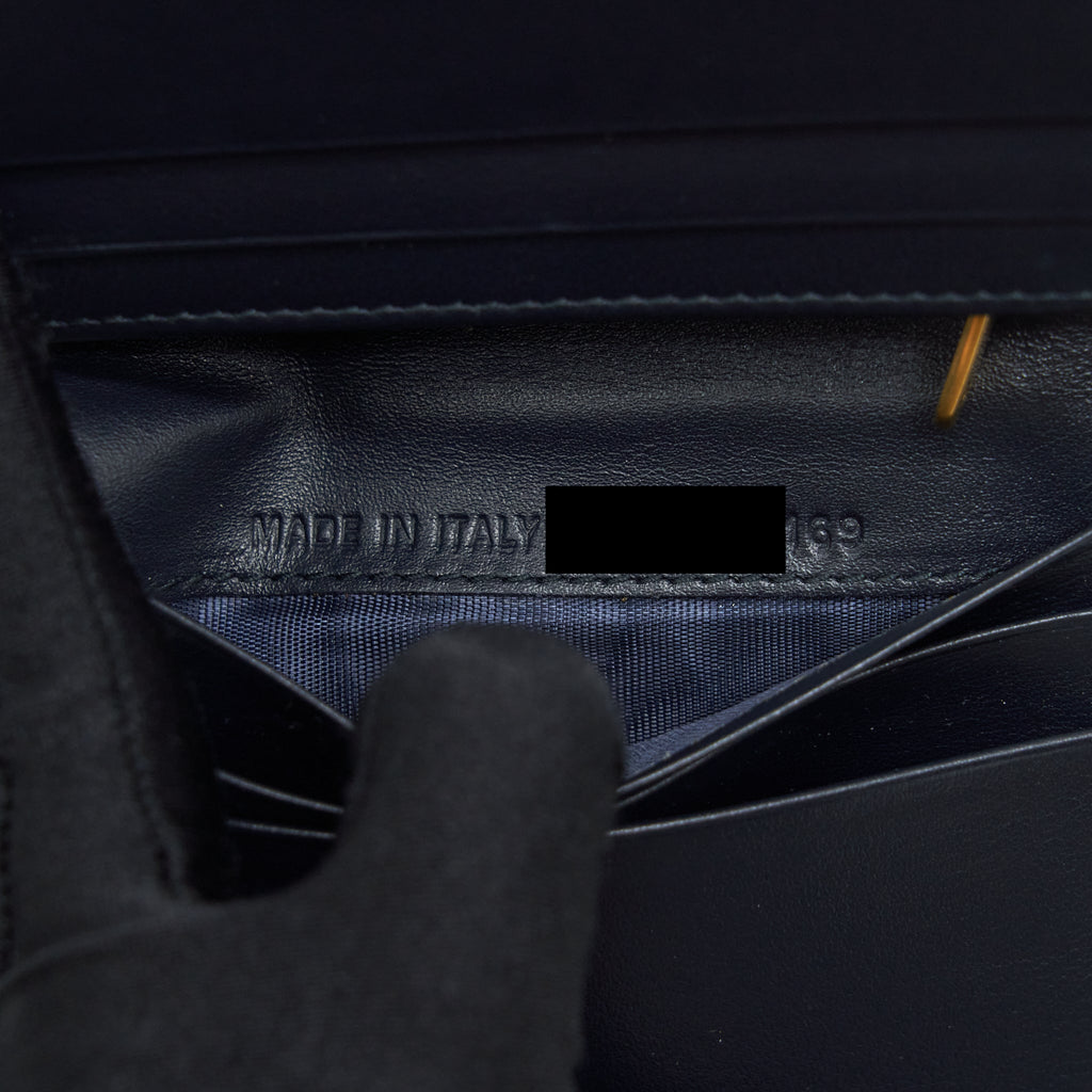 DIOR SADDLE COMPACT WALLET BLUE OBLIQUE CANVAS GHW