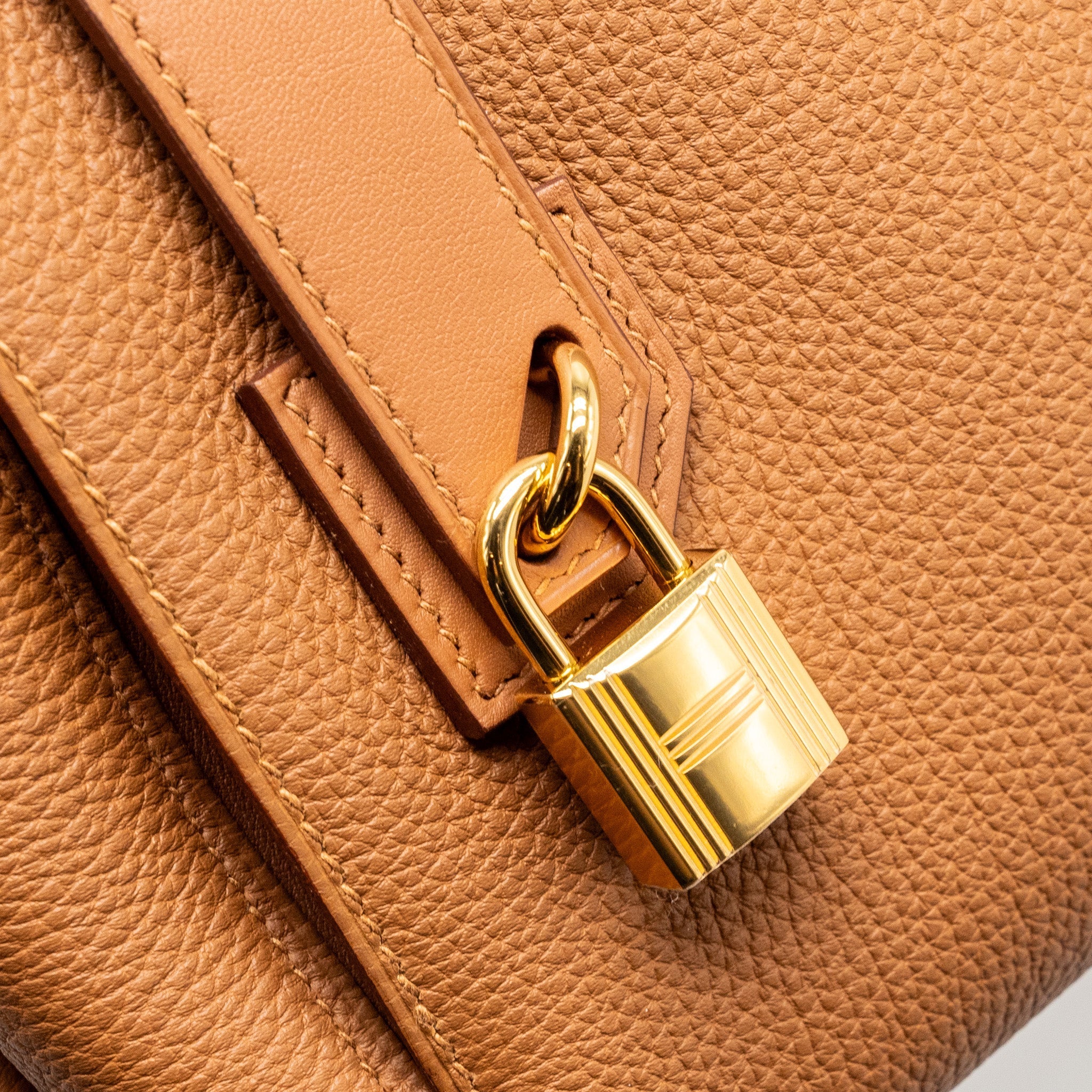 HERMES EMILE 30 BAG TOGO/SWIFT GOLD GHW