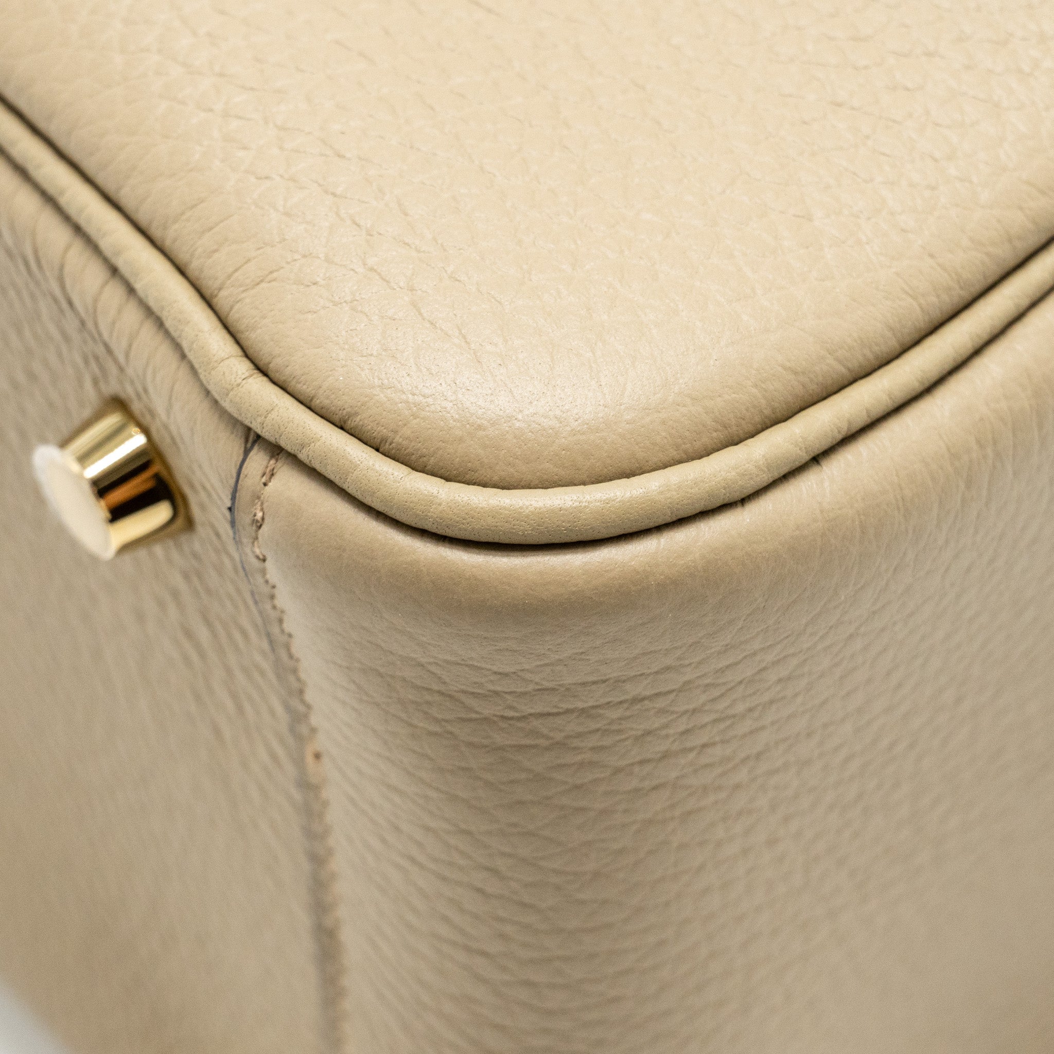 HERMES LINDY 26 CLEMENCE BEIGE MARFA GHW