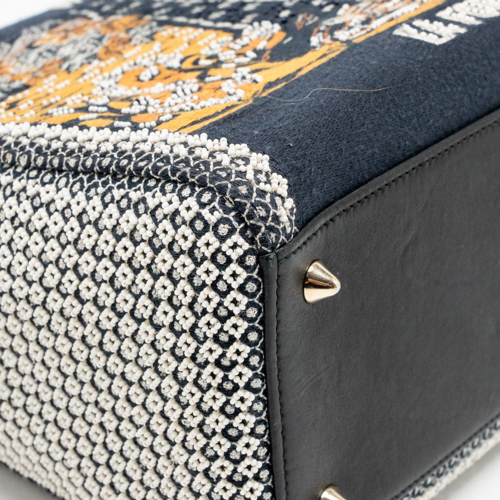 DIOR MEDIUM LADY DIOR LA FORCE LIMITED EDITION CALFSKIN/FABRIC MULTICOLOUR LGHW