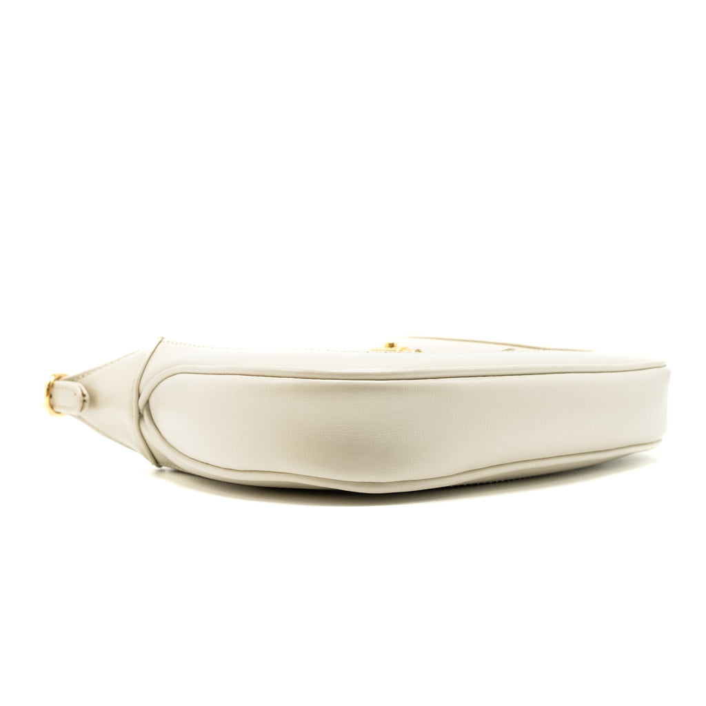 GUCCI JACKIE 1961 MINI SHOULDER BAG CALFSKIN WHITE GHW
