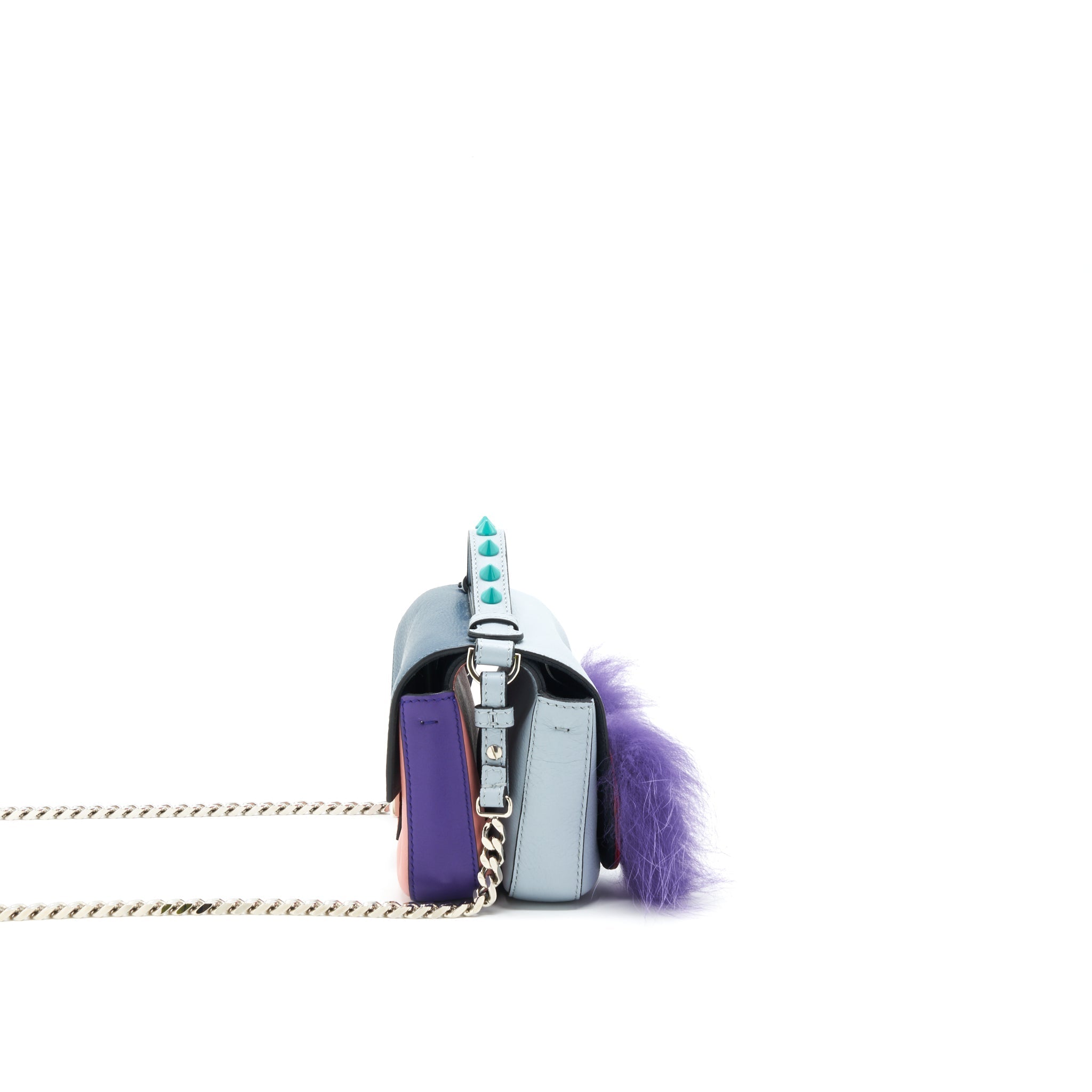 FENDI MICRO BAGUETTE MONSTER DOUBLE SIDED BAG MULTI COLOUR