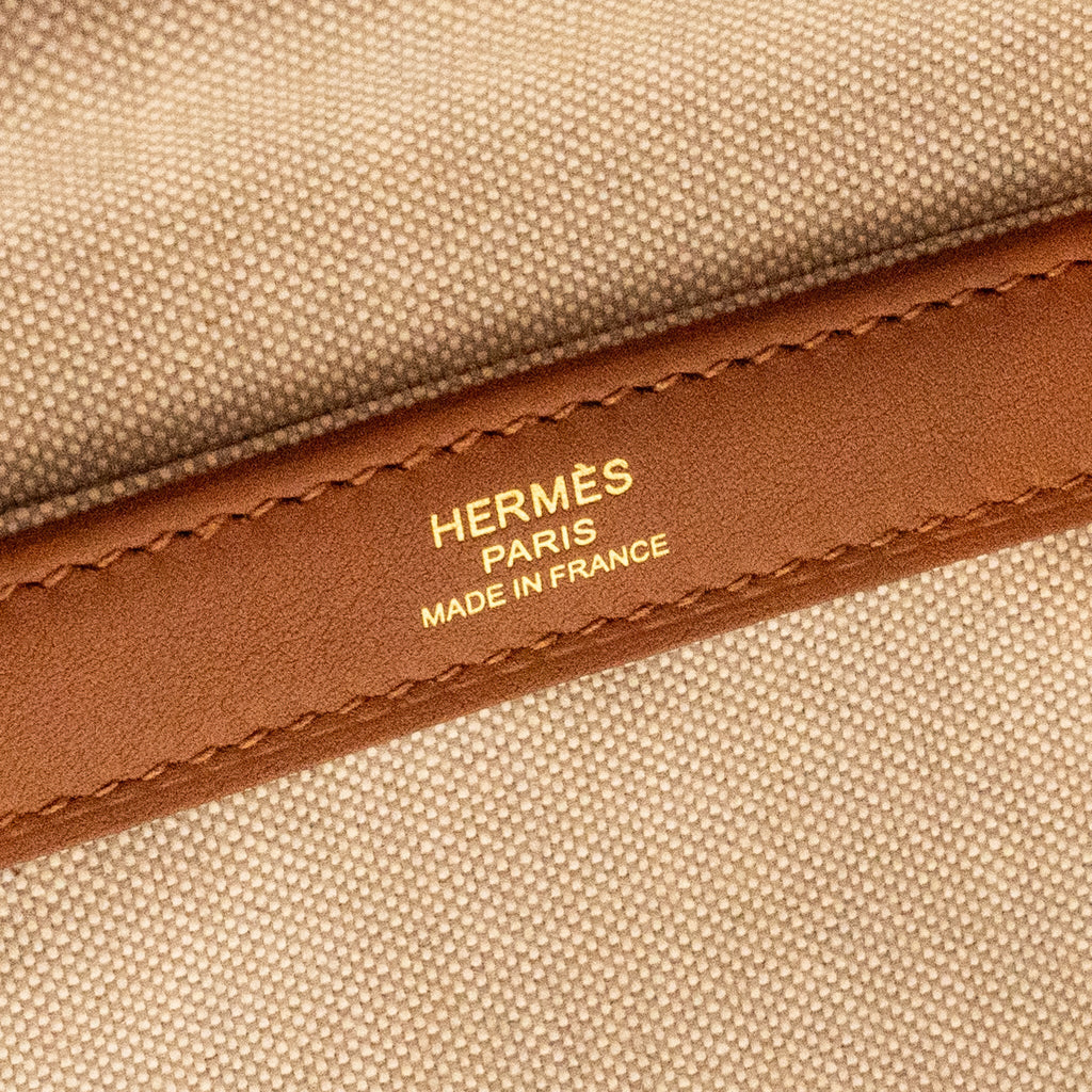 HERMES EMILE 30 BAG TOGO/SWIFT GOLD GHW