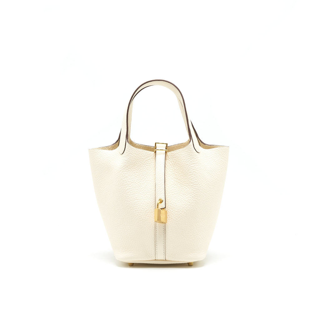 HERMES PICOTIN 18 LOCK BAG NATA GHW