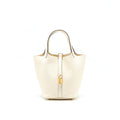 HERMES PICOTIN 18 LOCK BAG NATA GHW