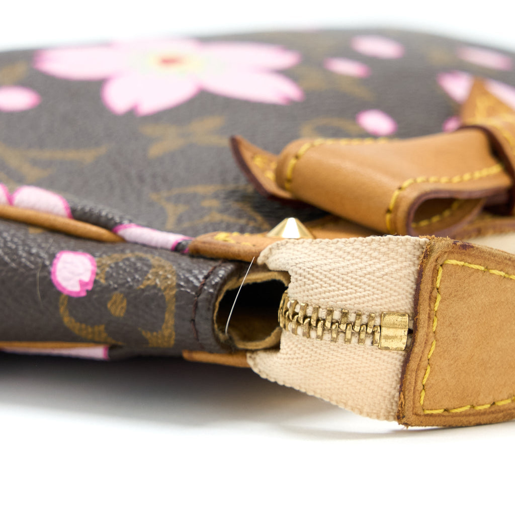 LOUIS VUITTON VINTAGE CHERRY BLOSSOM POCHETTE MONOGRAM CANVAS GHW