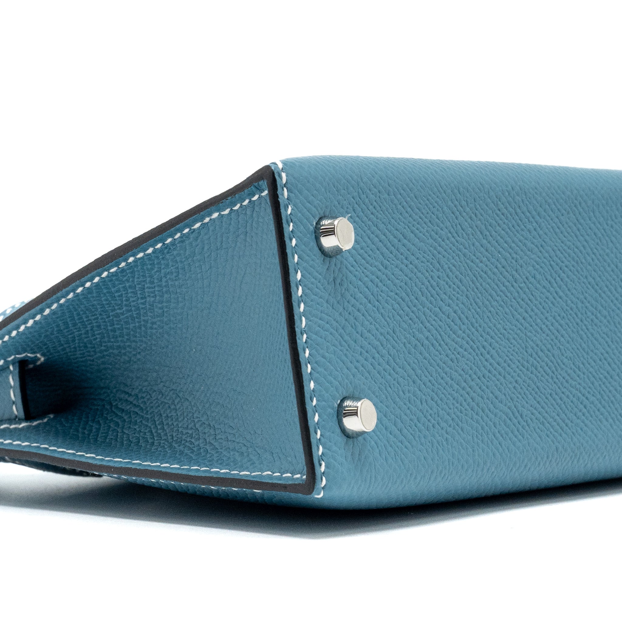 HERMES MINI KELLY II EPSOM NEW BLUE JEAN SHW