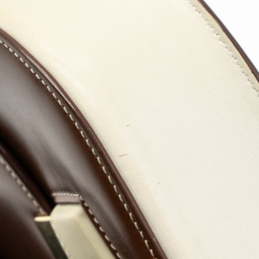 CELINE TROUTTEUR CROSSBODY BAG LEATHER CARAMEL / CREAM GHW