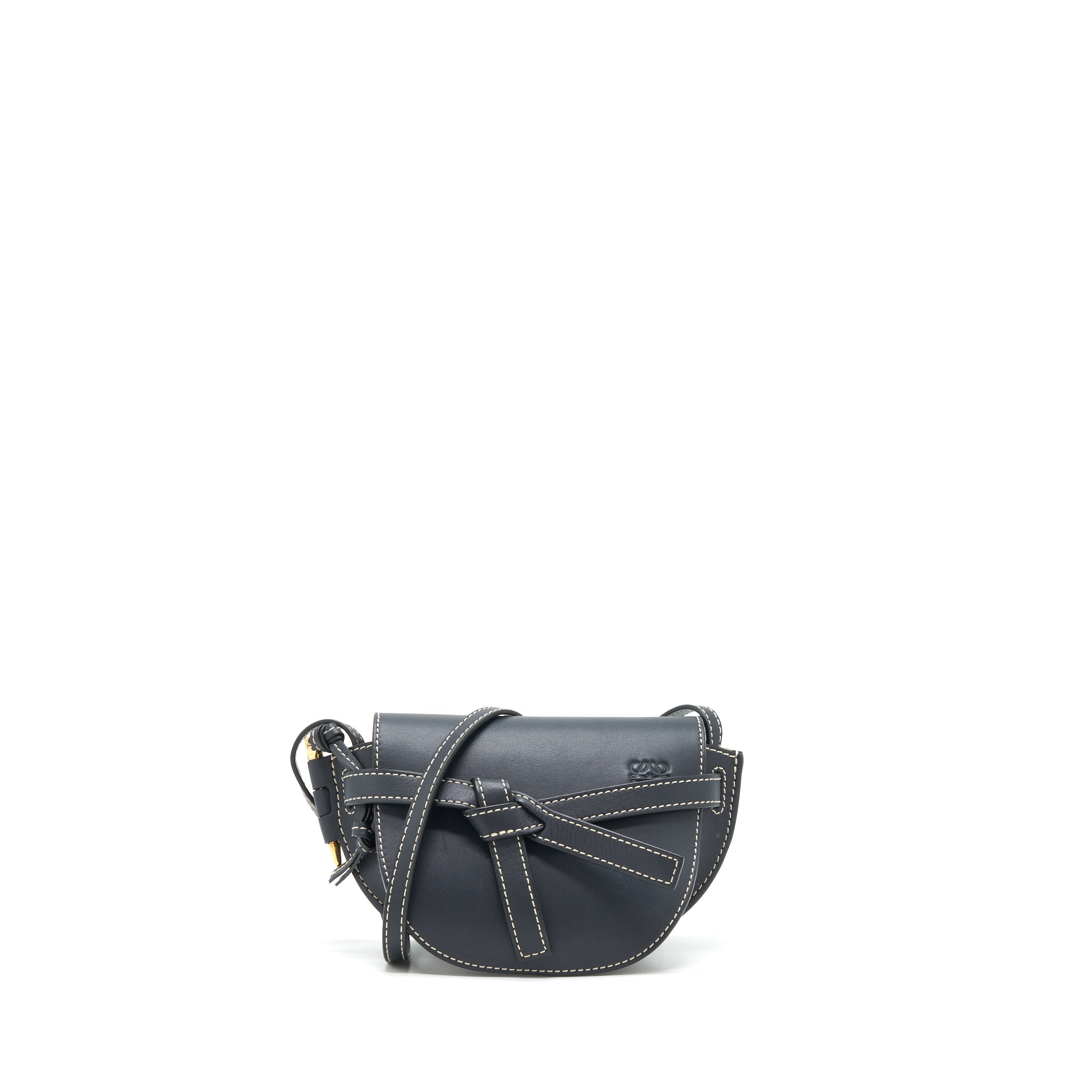 LOEWE MINI GATE DUAL BAG CALFSKIN BLACK GHW