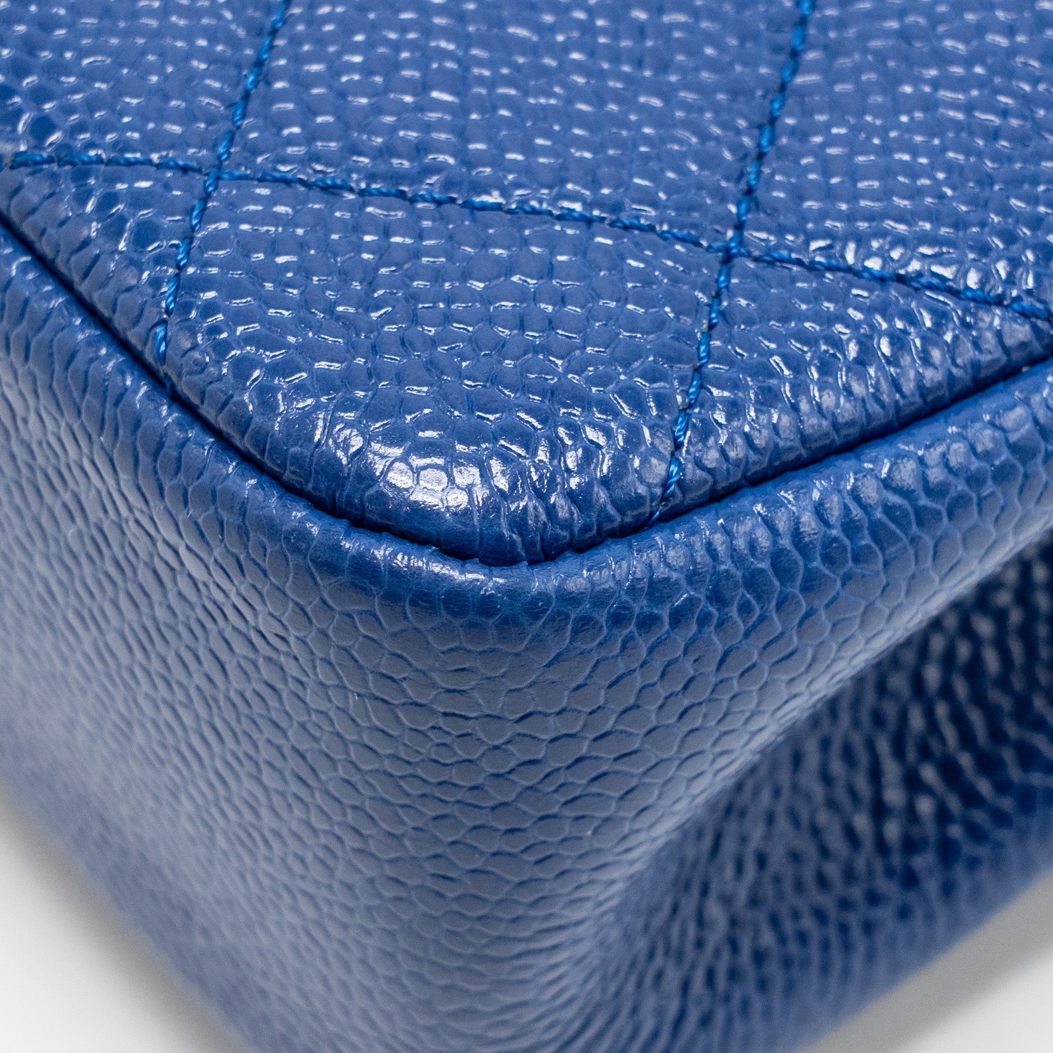CHANEL INCOGNITO MINI SQUARE FLAP BAG CAVIAR BLUE WITH BLUE HARDWARE