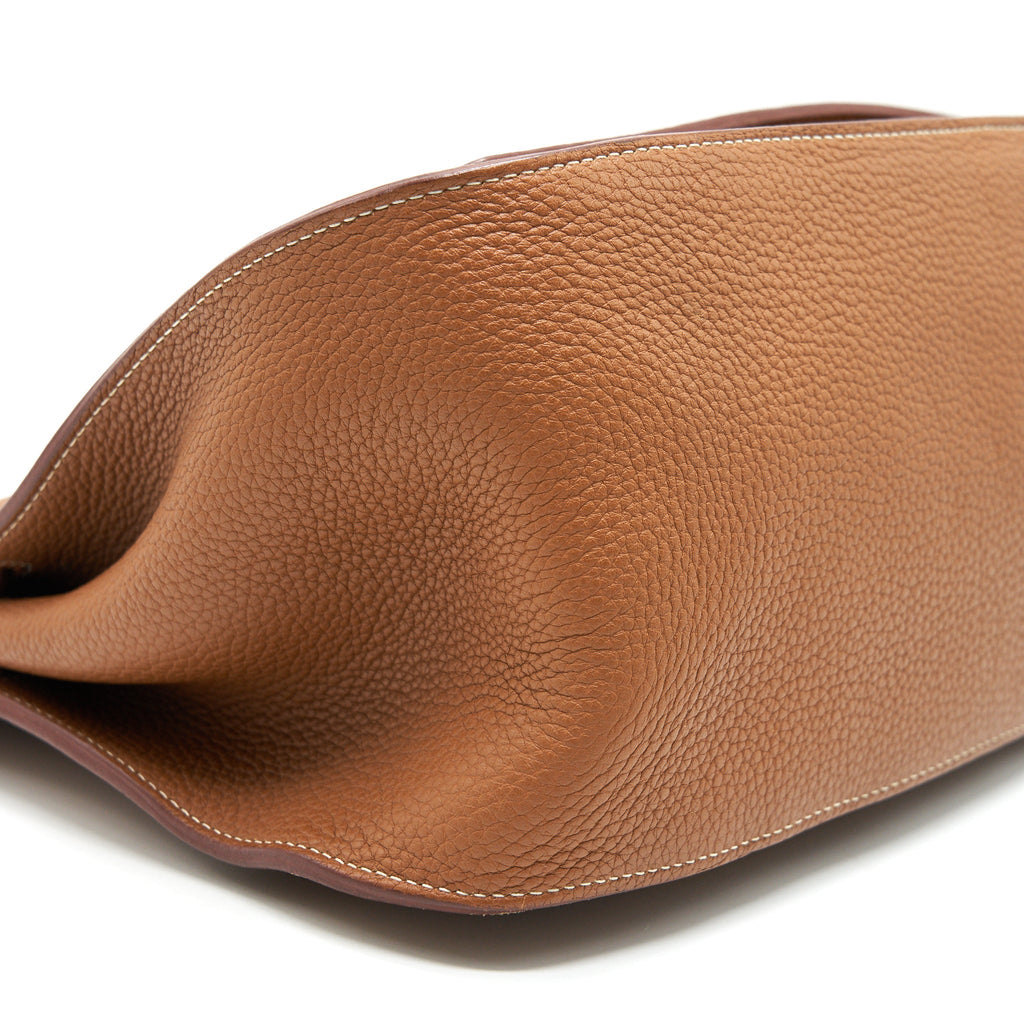 HERMES JYPSIERE 34 BAG GOLD CLEMENCE LEATHER SHW