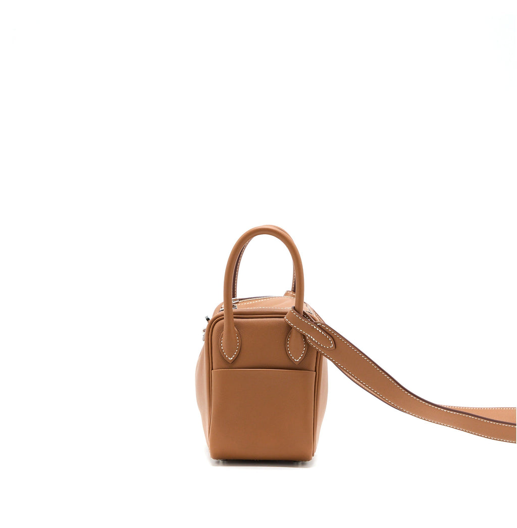 HERMES MINI LINDY SWIFT GOLD/AMBER YELLOW SHW