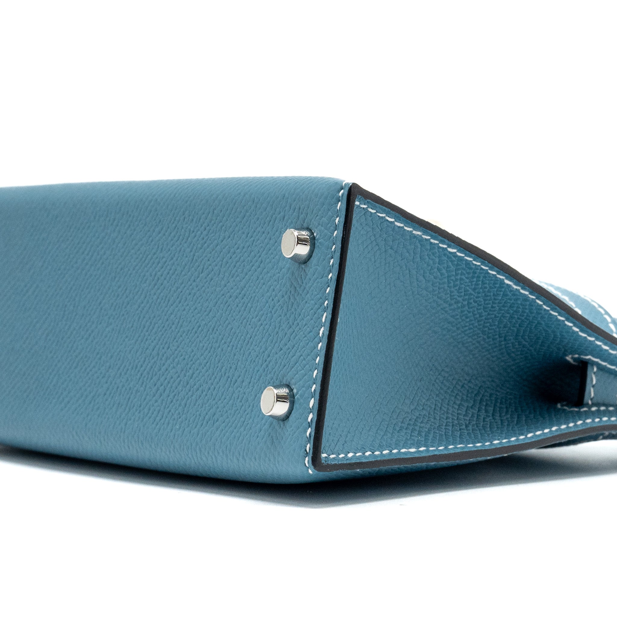 HERMES MINI KELLY II EPSOM NEW BLUE JEAN SHW