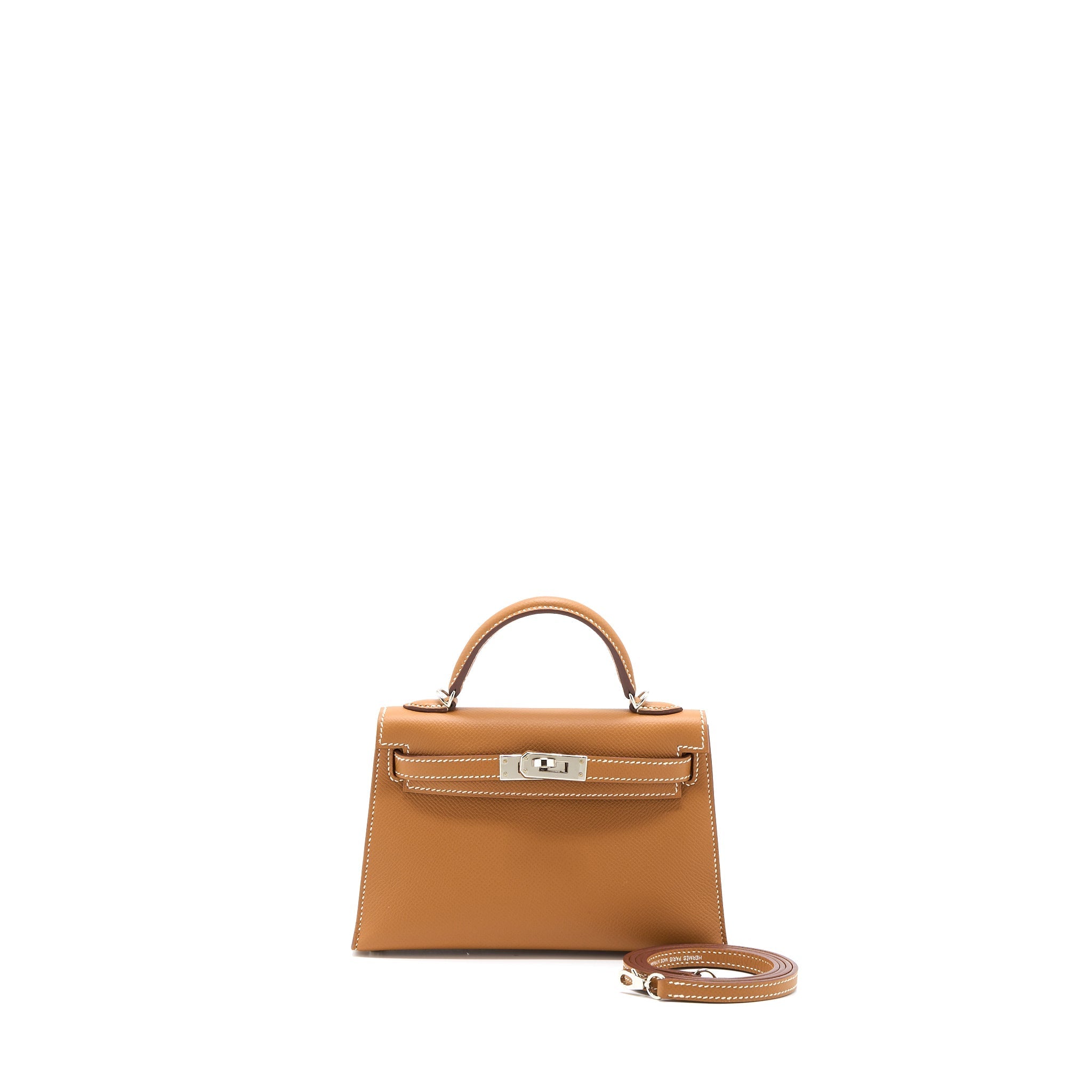 HERMES MINI KELLY EPSOM GOLD SHW
