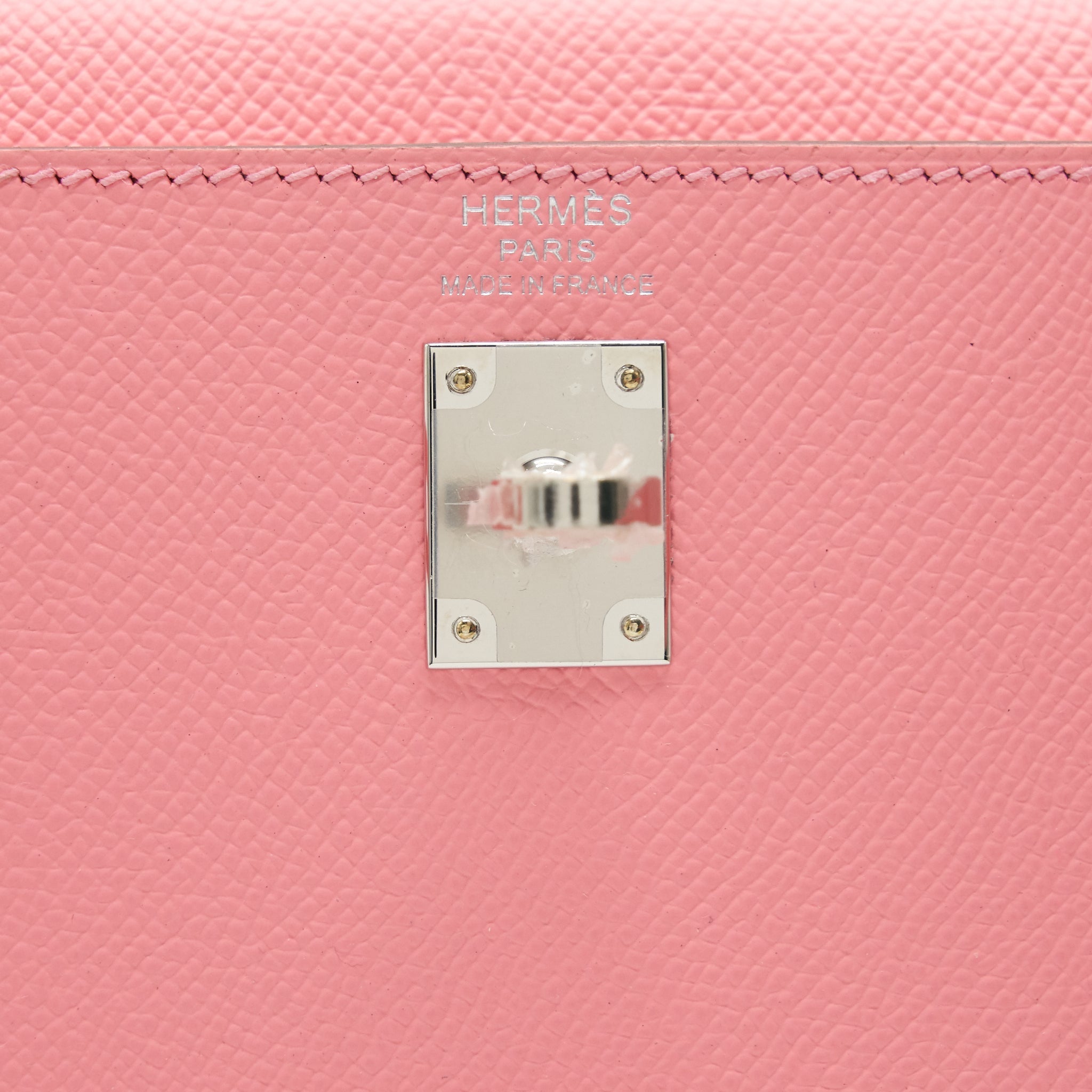 HERMES KELLY 25 EPSOM LEATHER ROSE CONFETTI SHW