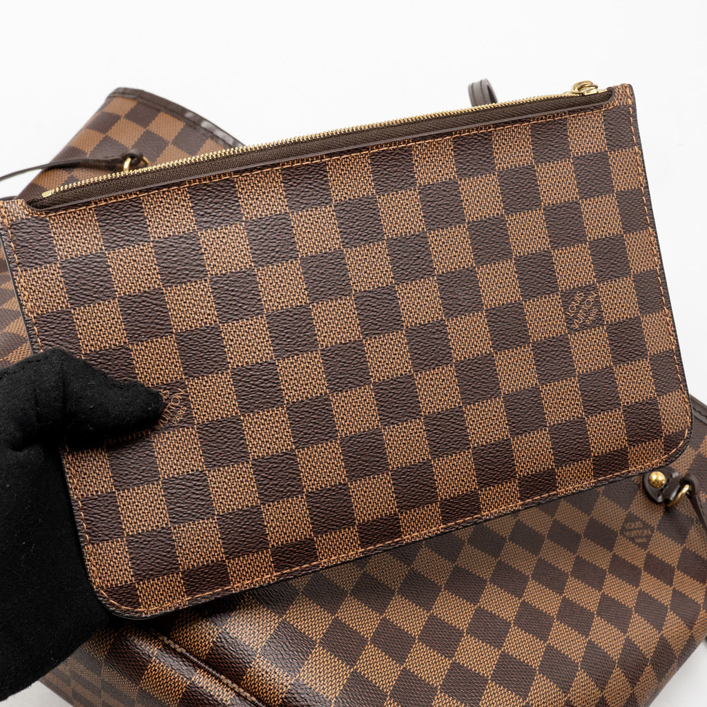 LOUIS VUITTON NEVERFULL MM DAMIER EBENE CANVAS GHW