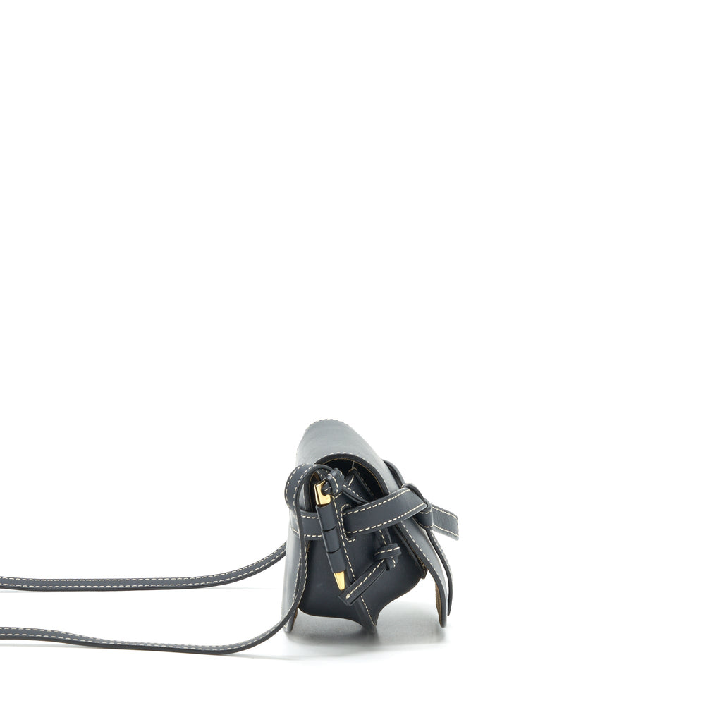 LOEWE MINI GATE DUAL BAG CALFSKIN BLACK GHW