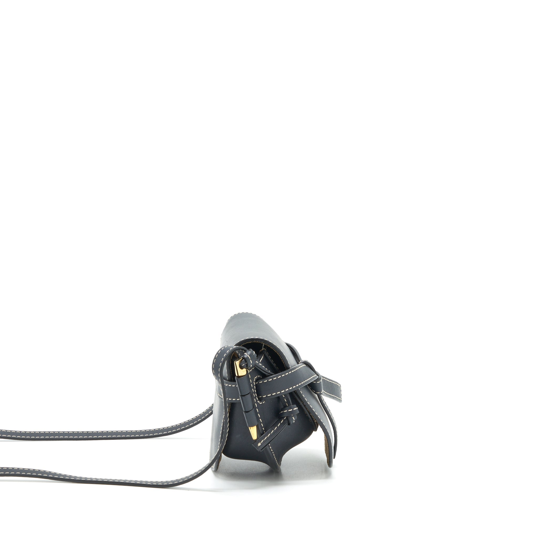 LOEWE MINI GATE DUAL BAG CALFSKIN BLACK GHW