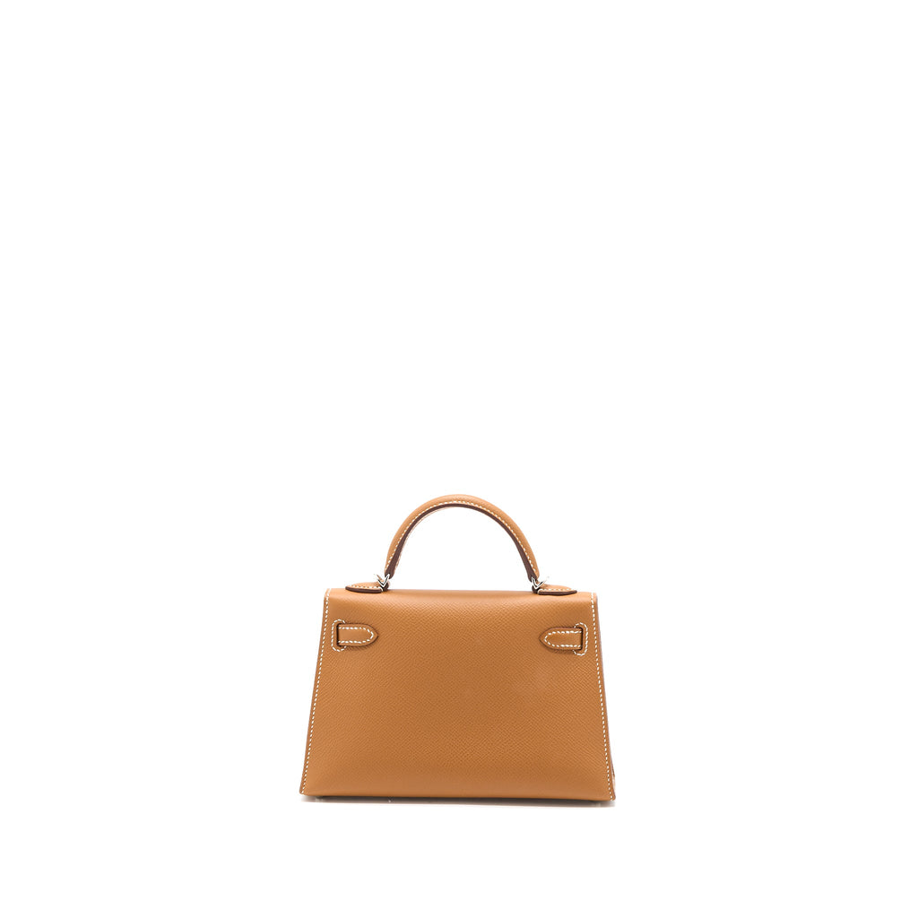 HERMES MINI KELLY EPSOM GOLD SHW