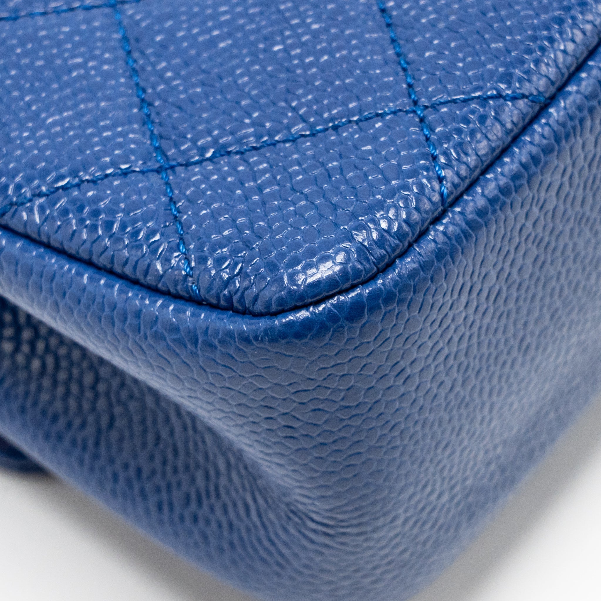 CHANEL INCOGNITO MINI SQUARE FLAP BAG CAVIAR BLUE WITH BLUE HARDWARE