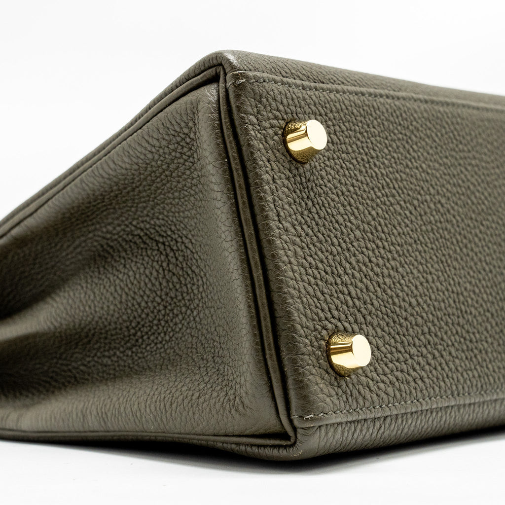 HERMES KELLY 25 TOGO C6 VERT DE GRIS GHW
