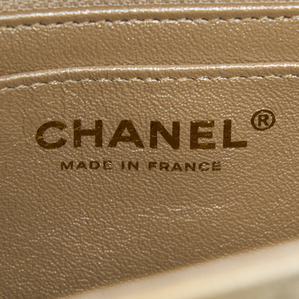 CHANEL 22C MINI RECTANGULAR FLAP BAG GOATSKIN OMBRE BEIGE BRUSHED GHW(MICROCHIP)