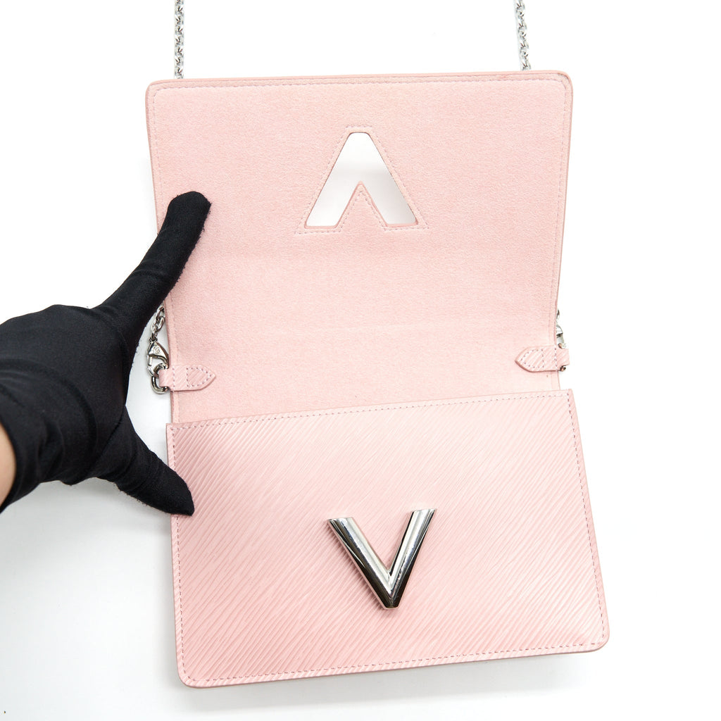 LOUIS VUITTON TWIST WALLET ON CHAIN EPI PINK SHW