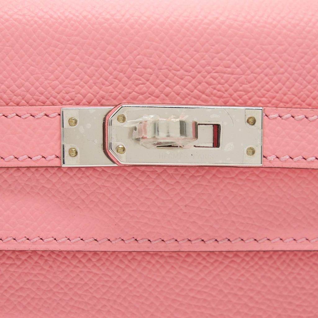 HERMES KELLY 25 EPSOM LEATHER ROSE CONFETTI SHW