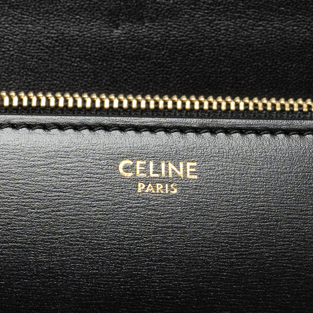 CELINE MEDIUM CLASSIC BOX BAG CALFSKIN BLACK GHW