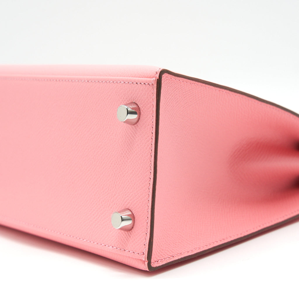 HERMES KELLY 25 EPSOM LEATHER ROSE CONFETTI SHW