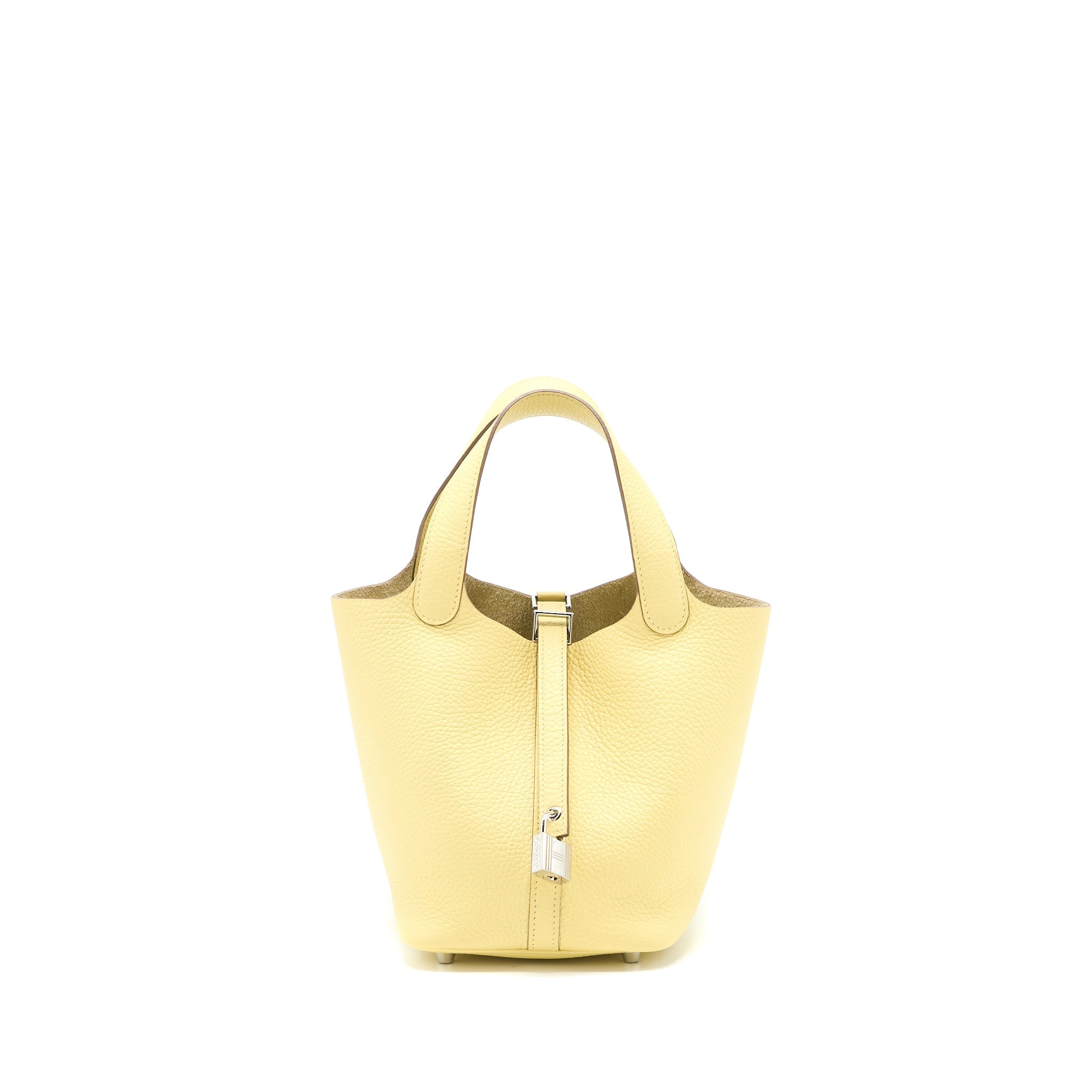 HERMES PICOTIN 18 LOCK BAG CLEMENCE 1Z JAUNE POUSSIN SHW