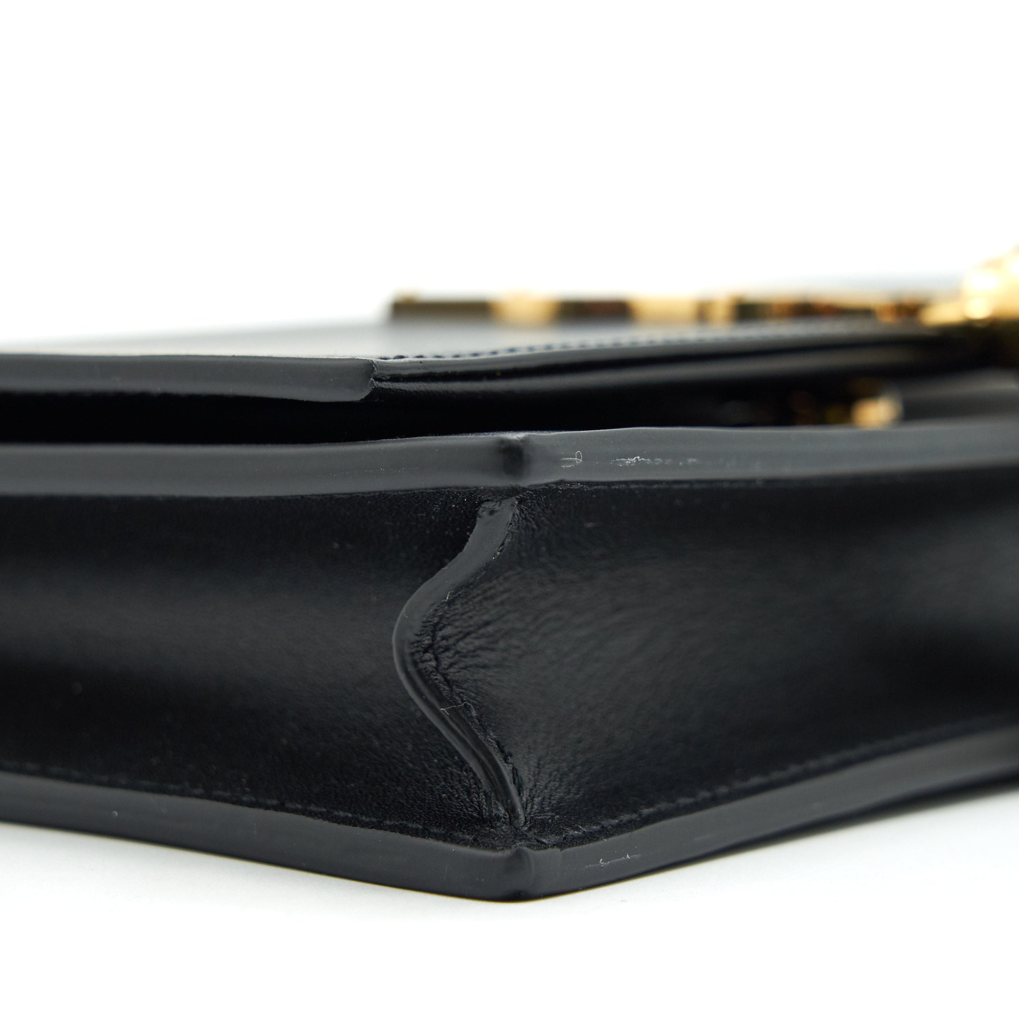 SAINT LAUREN  KATE WALLET ON CHAIN WITH TASSEL BLACK GHW