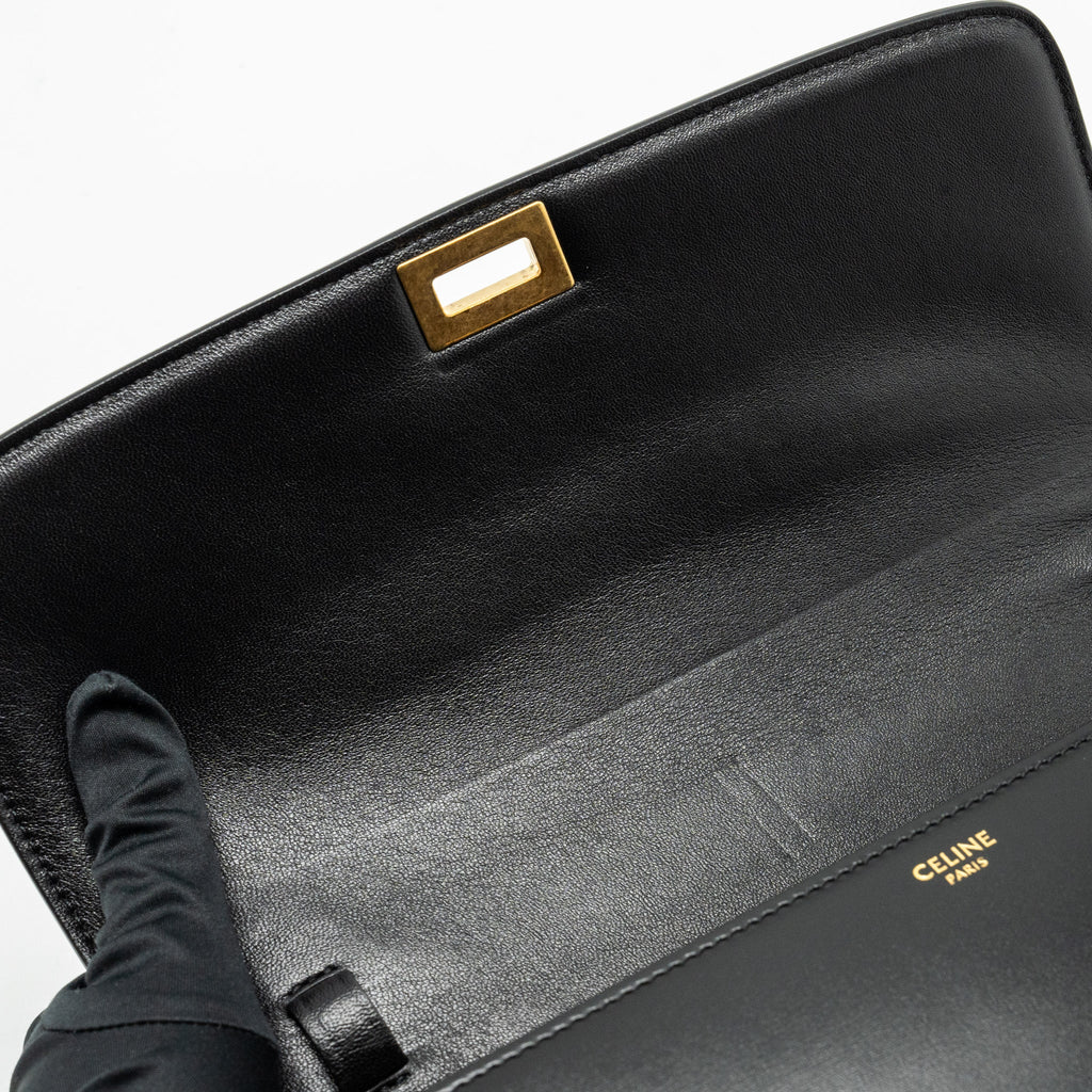 CELINE MEDIUM CLASSIC BOX BAG CALFSKIN BLACK GHW