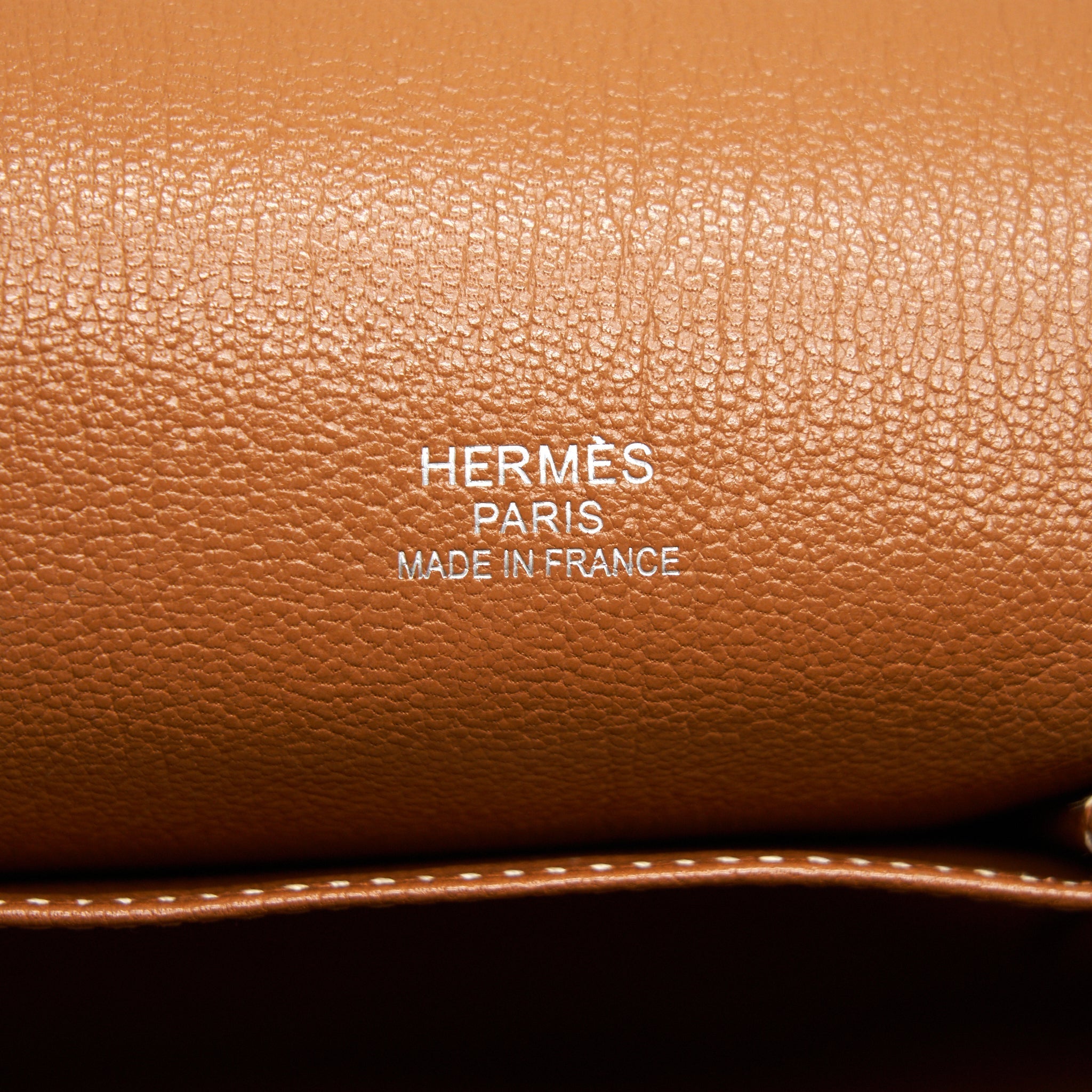 HERMES JYPSIERE 34 BAG GOLD CLEMENCE LEATHER SHW