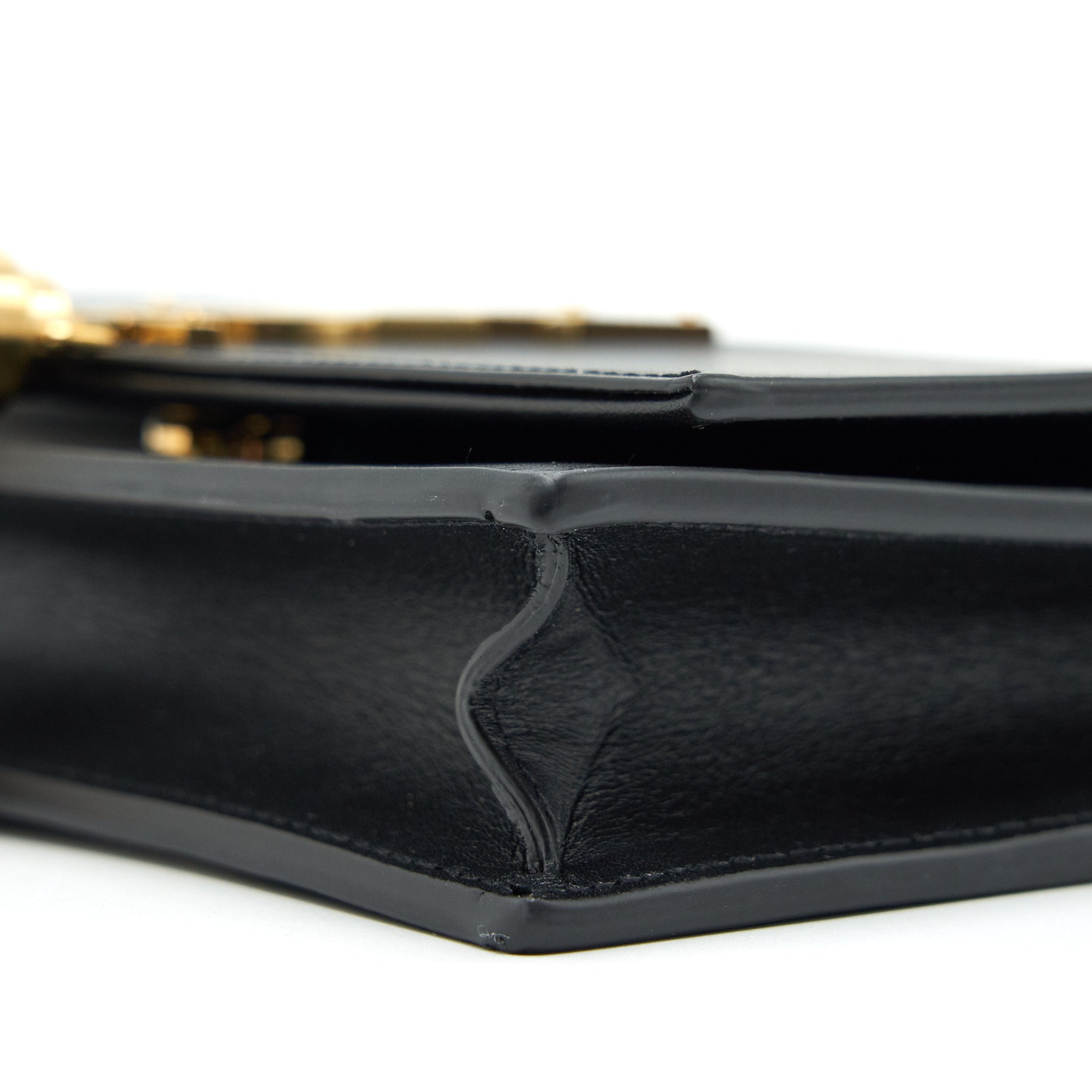 SAINT LAUREN  KATE WALLET ON CHAIN WITH TASSEL BLACK GHW