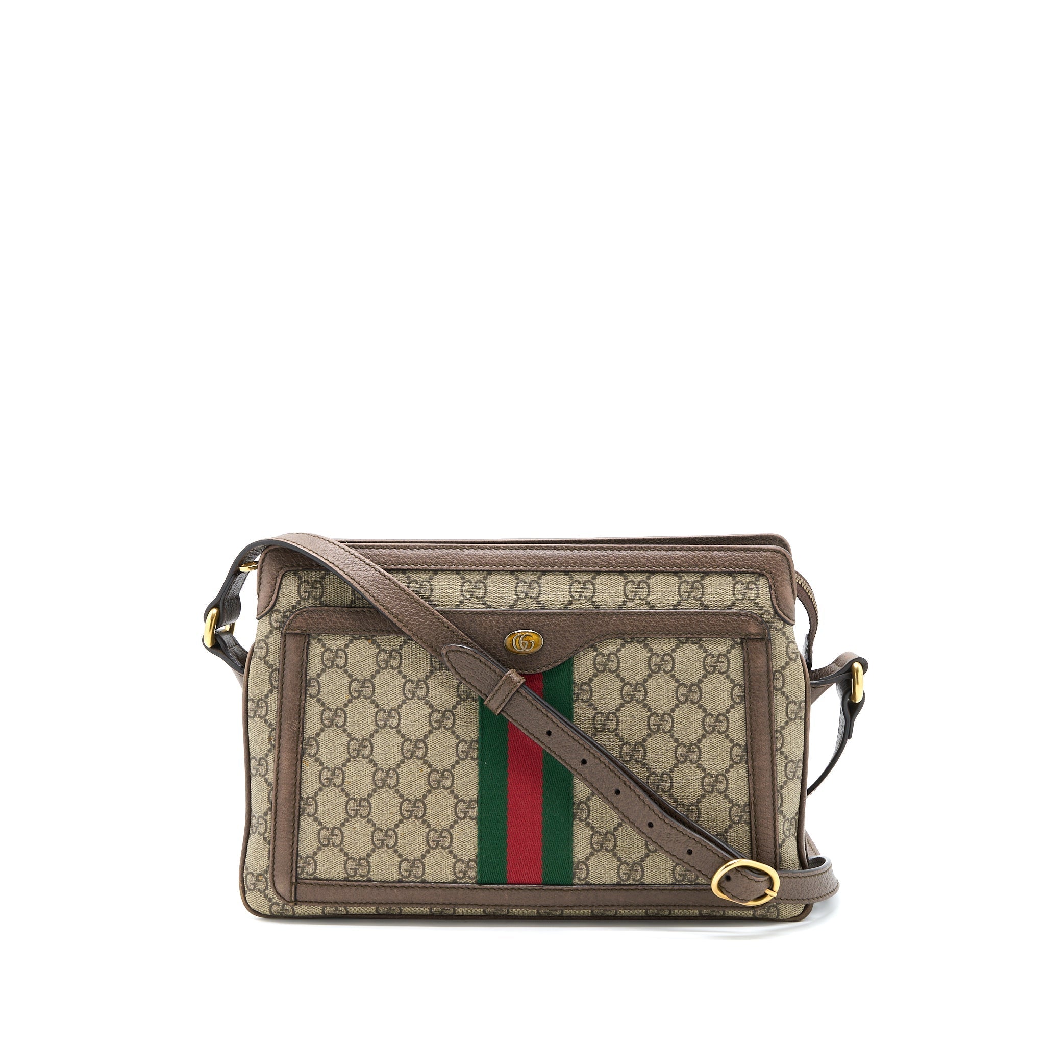 GUCCI OPHIDIA CROSSBODY BAG GG SUPREME CANVAS/LEATHER GHW
