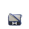 HERMES CONSTANCE 24 SWIFT/TOILE BLACK/BLUE SAPHIR SHW